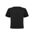 thumbnail image 4 of Zaldita Kids Girls Short Sleeve Sequin Hip Hop Jazz Street Dance Crop Tops Glitter Sparkly Party Shirts Tee Blouse Black 5-6, 4 of 6