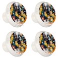 thumbnail image 2 of 4 Pcs Round White Knobs for Kitchen Cabinet Cupboard Dresser Bookcase Cartoon Cat Drawer Pulls Handles Home Decor, 2 of 8