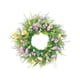 thumbnail image 2 of Corona floral decorativa para puerta de entrada, diámetro 55 cm, decoración de pared rústica realista, corona de boda para ventana, pared,, 2 of 9