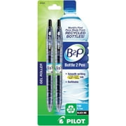 6 Pack - Pilot VB2P - Bottle to Pen - Retractable Gel Roller Pens Made from Recycled Bottles, 2 Pen Pack, Fine Point, Black 2 ea