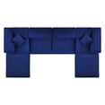 thumbnail image 3 of Modway Commix Down Filled Overstuffed Performance Velvet 6-Piece Sectional Sofa in Navy, 3 of 10