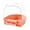 Orange Pink, variant on Pet Bird Bath Box Shower Easy to Install Water Bowl Caged Parrot Bathing Tub for White