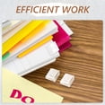 thumbnail image 4 of RENACLIPY 20pcs Plastic Bulldog Clip Transparent Simple Design Office Workers Memo Holding, 4 of 8