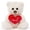 Bear White, variant on Valentines Teddy Bear Soft Stuffed Animal Plush Toy I Love You Bears Holding Red Heart for Girlfriend Valentine's Day, Wedding, Anniversary, Birthday, White