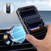 Magnetic for iPhone 13 Pro Premium PU Leather Case, Classic Invisible Ring Holder Stand [Compatible with MagSafe] Ultra Slim Kickstand Shockproof Drop Protective Phone Case Cover, Black