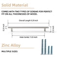 thumbnail image 6 of Goo-Ki Brushed Nickel Drawer Handles 7.6 in (192mm) Hole Centers Straight Cabinet Pull,6-Pack Solid Cabinet Handles for Kitchen Cabinets and Dresser Drawers, 6 of 6