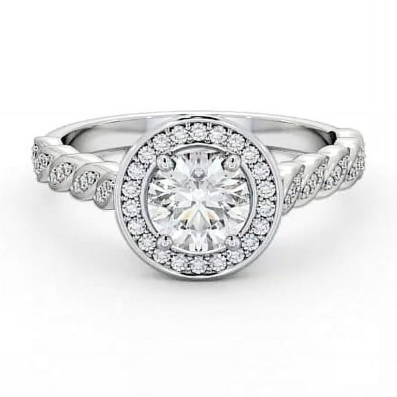 Vivid Jewel Brilliant 1.8 Ct Round Cut Diamond Rings - 14K White Gold Over Rings - Criss Cross Engagement Wedding Overlapped Diamond Rings for Women's - Gorgeous Anniversary Gifts for Women's