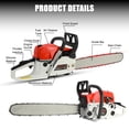 thumbnail image 3 of Thehsnt 58cc Gas Chainsaw, 20-Inch Bar Powerful & Lightweight with Auto Oiler for Wood Cutting Tree Trimming, 3 of 8