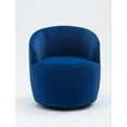 thumbnail image 6 of ARCTICSCORPION Modern Upholstered Solid Swivel Accent Chair with Metal Base and Padded Cushion, Blue, 6 of 9