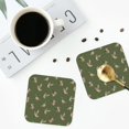 thumbnail image 5 of Honeii Birds Wild Ducks Print Leather Coaster Set of 6, Ideal for Safeguarding Your Furniture from Drinks Spills and Effortless Cleanup,Square, 5 of 7
