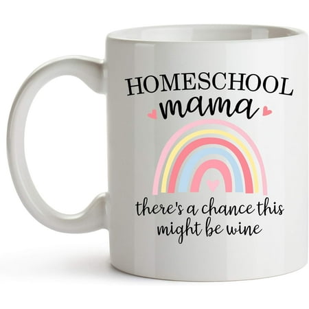 

Funny Coffee Mugs 11 Oz Homeschool Mom Mug Unique Mothers Day Ceramic Coffee Mug Tea Cup - Unique Birthday and Holiday Gifts