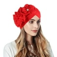 thumbnail image 2 of BKQCNKM Head Turbans for Women, Cancer Headwear for Women, Beanie for Women, Pre Tied Head Scarf for Women, Red One Size, 2 of 4