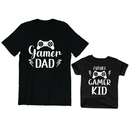 

Gamer Dad Men s T-Shirt Videogame Funny Graphic Future Gamer Kid Toddler Shirt Youth
