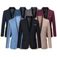 thumbnail image 3 of Blazer Veste de Costume Formel Ajusté Décontracté pour Hommes, 3 of 5
