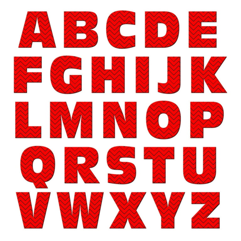 Alphabet Letters Uppercase Chevrons Red Zig Zag MAG-NEATO'S(TM Alphabet Letters Uppercase Chevrons Red Zig Zag MAG-NEATO'S(TM