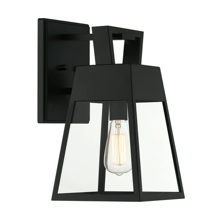 Designers Fountain Cooper 1 Light Matte Black Outdoor Wall Lantern, D244M-8OW-MB