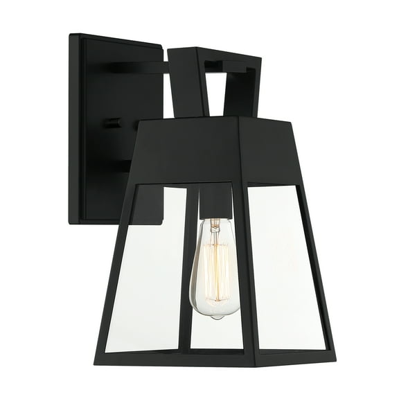 Designers Fountain Cooper 1 Light Matte Black Outdoor Wall Lantern, D244M-8OW-MB