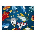 thumbnail image 3 of Tiptophomedecor Kids Wallpaper Wall Mural - Spaceships, 3 of 4