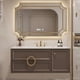 thumbnail image 2 of Light Luxury Oak Bathroom Cabinets Rock Plate Seamless Sink Washstand Modern Washbasin Toilet Vanity French Bathroom Furniture My Lux Decor Round, 2 of 8