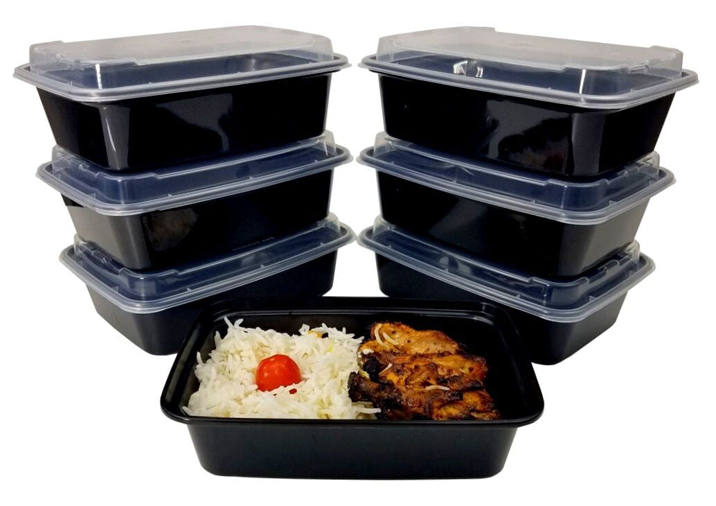 24oz Meal Prep Food Containers with Lids Reusable Microwavable Plastic BPA free 