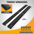 thumbnail image 3 of OSM 81" Stainless Steel Running Boards Fit For Ford F250 F350 F450 F550 Super Duty Crew Cab 1999-2016, 450 Lbs Capacity, Anti-Slip Side Step Bars, 3 of 7