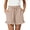 Khaki, variant on TEMOFON Summer Shorts for Women Elastic Waist Casual Shorts with Pocket Comfy Solid Color Black Pleated L