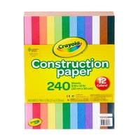 Crayola Construction Paper Beginner Child, 240 Sheets
