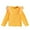 #0014-Orange, variant on Toddler Girl Shirts Ruffle Long Sleeve Baby Girl Cotton T-Shirts Kids High-Neck Base Layer Blouse, Ribbed Toddler Girl Tee Tops 2-Pack 2-8Y