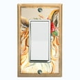 thumbnail image 1 of Metal Light Switch Plate Outlet Cover Baby Llama Flower Crown Portrait LLA004, 1 of 13