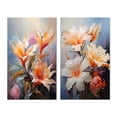 thumbnail image 2 of Designart "Birds Of Paradise love III" Birds Of Paradise Wall Art Set Of 2 - Peach Floral Gallery Set For Office Decor, 2 of 7