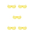thumbnail image 1 of Minnieouse Gafas con persiana llamativas y modernas, hechas de plástico, gafas con persiana, color amarillo, tamaño libre Type2 NO2, 1 of 6