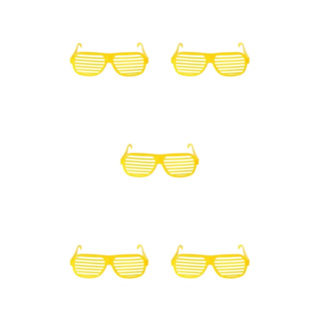 Minnieouse Gafas con persiana llamativas y modernas, hechas de plástico, gafas con persiana, color amarillo, tamaño libre Type2 NO2