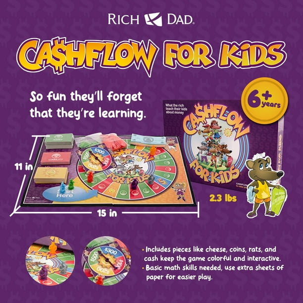 CASHFLOW for KIDS ボードゲーム Rich Dad CASHFLOW for Kids, Educational Board Game for Children