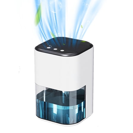 Dehumidifier for Home, 67.6 oz Water Tank, Portable Dehumidifier Quite Operation Auto Shut-Off Colorful LED Light for Room Bedroom, White