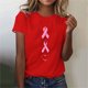thumbnail image 1 of Fiudx Camisas para Mujer Top de Manga Corta con Cuello Redondo y Estampado de Pecho para Mujer, 1 of 4