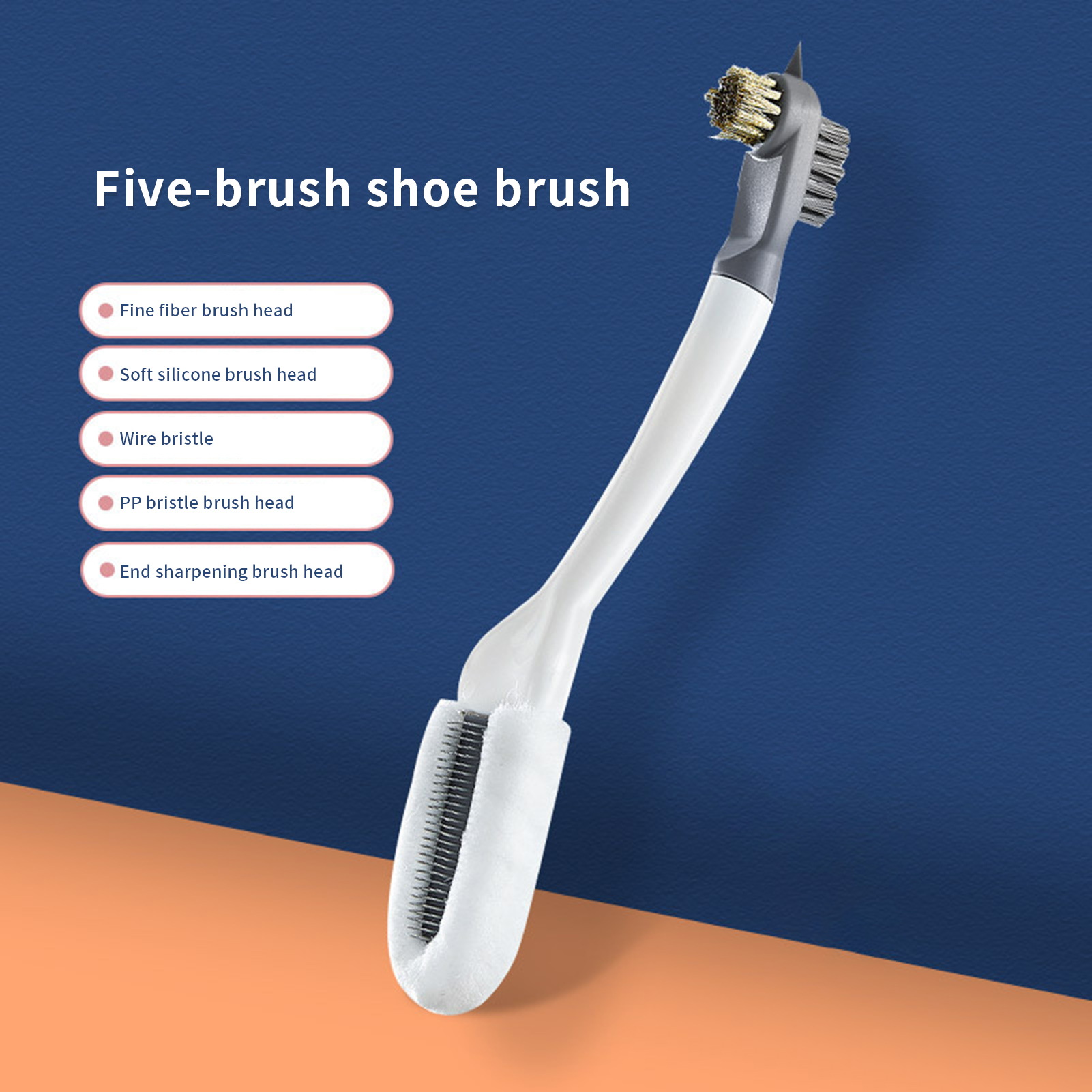 Warkul Shoe Brush, Multi Purpose Cleaning Brush, Laundry Scrub Brush Sneaker Shoes Cleaning