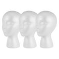 thumbnail image 3 of 3pcs Foam Head Model Wig Heads, Foam Mannequin Head Male Model Heads Manikin Head For Wigs Display, 3 of 9