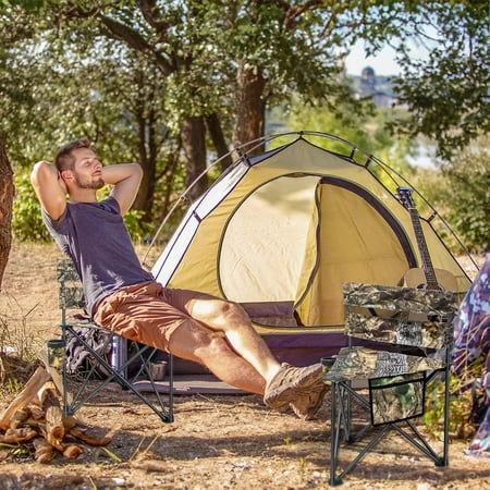 Extra Large Tripod Hunting Chair with Backrest - Portable Camping Chair for Fishing Blind Hiking and Outdoor Activities