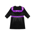 thumbnail image 4 of Moggemol Garçons Enfants Robe de Boxe Robe Longueur Complète Cape à Capuche en Satin avec Ceinture Tenue de Boxe d'Halloween Noir&Violet 12, 4 of 5