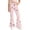 G48 Pink, variant on LUGOGNE Girls Flare Pants Star Print High Waist Button Fly Bell Bottom Pants Kids Clothing with Pockets Orange,Size 4
