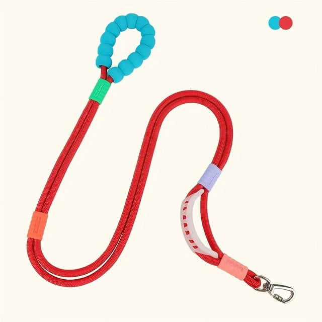 CNKOO Laisse pour Chien en Polyamide Durable de 5 Pieds avec Prise Confortable et Verrou Sécurisé pour Toutes les Races - Laisse Polyvalente pour Animal Résistante au Traction