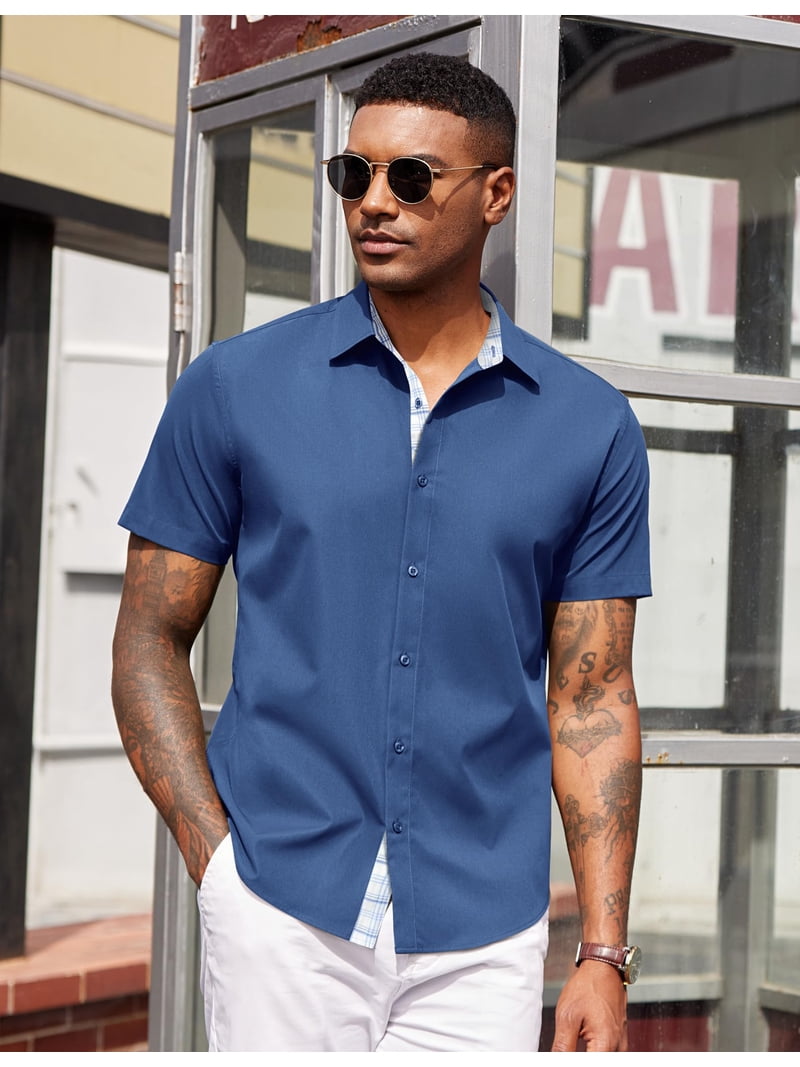 cooling dress shirts Adaptive Cooling White Magnetic Front Long Sleeve Adaptive Shirt with Pocket