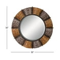 thumbnail image 4 of DecMode Traditional 32 Inch Iron Round Scrollwork Wall Mirror, 4 of 4
