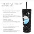 thumbnail image 3 of Simple Modern 16 oz Classic Tumbler with Straw & Flip Lid - 18/8 Stainless Steel Water Bottle Design: Lunar, 3 of 7