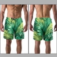 thumbnail image 3 of luoweisi Men's Beach Shorts Quick Dry Swim Trunks with Mesh Lining Tropical Leaves L, 3 of 5