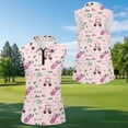 thumbnail image 4 of Garronmavis Pink Matching Golf Shirts for Couple Racerback Design Funny Men Women Matching Couple Golf Shirts 4-Way Stretch Golf Tennis Tank Top, 4 of 6