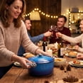 thumbnail image 4 of Hawsaiy 6 QT Enameled Cast Iron Dutch Oven with Lid, Nonstick Cookware for Baking, Roasting, Braising & Cooking, Dual Handles, Dark Blue, 4 of 12