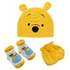 Disney Newborn Baby Hat Cap, Mittens, and Bootie Take Me Home Set, Mickey, Baby Shark, Winnie-the-Pooh Baby Gifts for Ages 0-3 Months