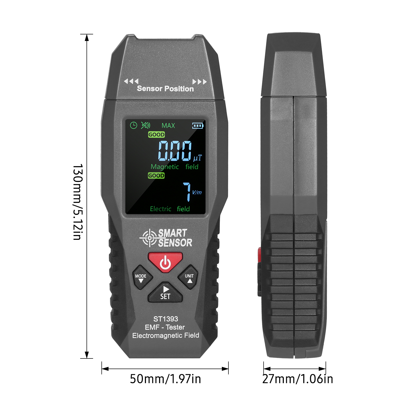 SMART SENSOR EMF Meter Handheld Mini Digital LCD EMF Detector  Electromagnetic Field Radiation Tester Dosimeter Tester Counter 