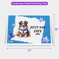 thumbnail image 5 of Happy Father's Day Best Australian Shepherd Cool Dad Ever 7x5in Folded Greeting Card Aussie Dog Lover Gifts Single Note Card with Envelope - 12007, 5 of 5
